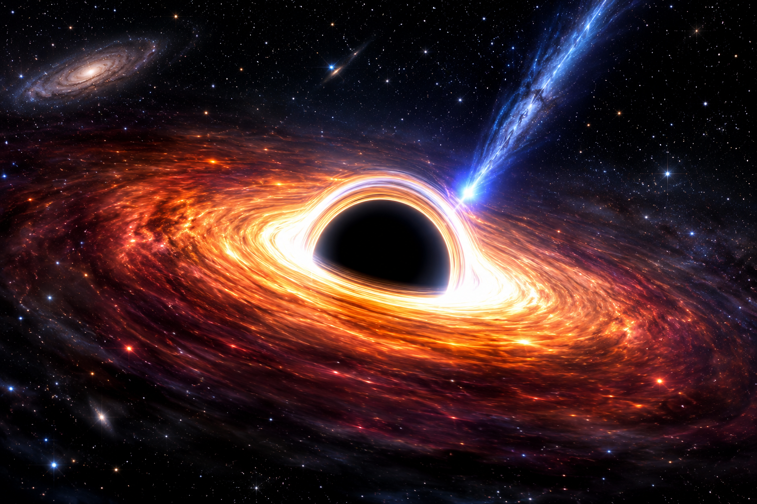 Black hole with accretion disk and relativistic jet