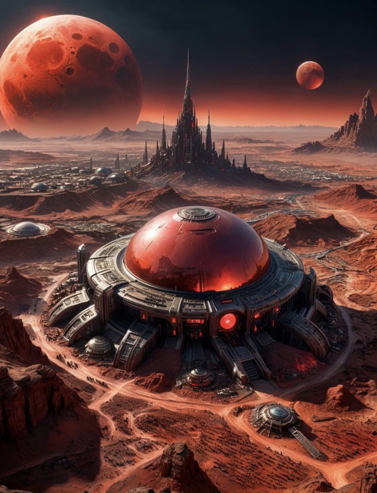 AI-generated Mars Colony concept — ScienceTrace